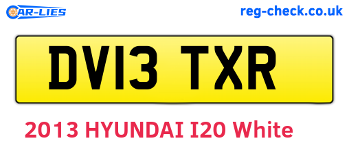 DV13TXR are the vehicle registration plates.