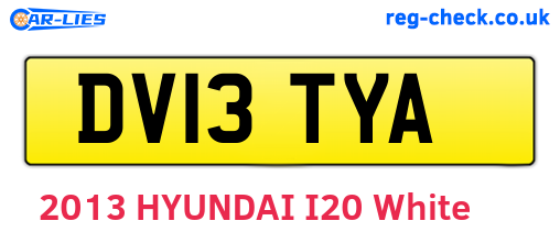 DV13TYA are the vehicle registration plates.