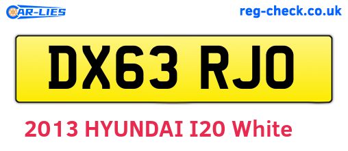 DX63RJO are the vehicle registration plates.