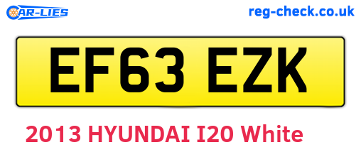 EF63EZK are the vehicle registration plates.
