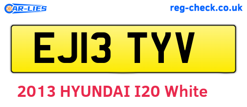 EJ13TYV are the vehicle registration plates.
