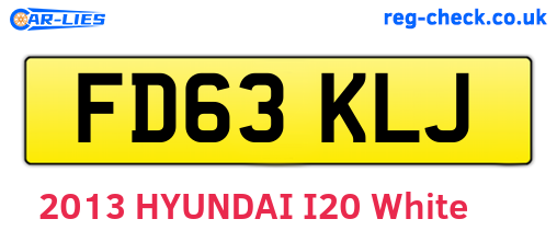 FD63KLJ are the vehicle registration plates.