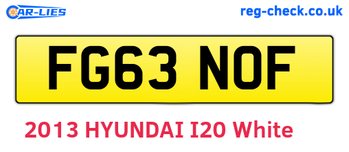FG63NOF are the vehicle registration plates.
