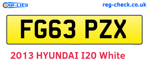 FG63PZX are the vehicle registration plates.