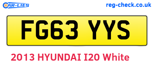 FG63YYS are the vehicle registration plates.