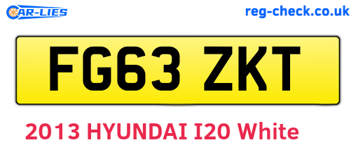 FG63ZKT are the vehicle registration plates.