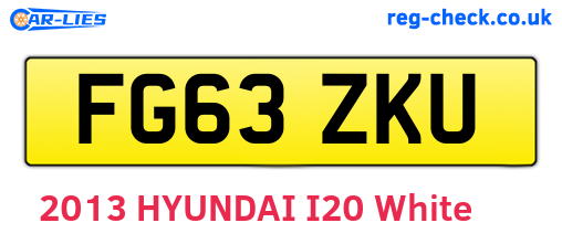 FG63ZKU are the vehicle registration plates.