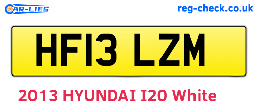 HF13LZM are the vehicle registration plates.