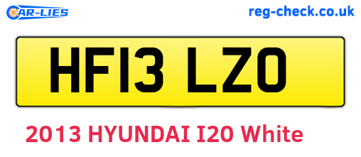 HF13LZO are the vehicle registration plates.
