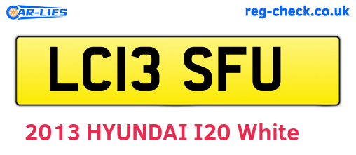 LC13SFU are the vehicle registration plates.