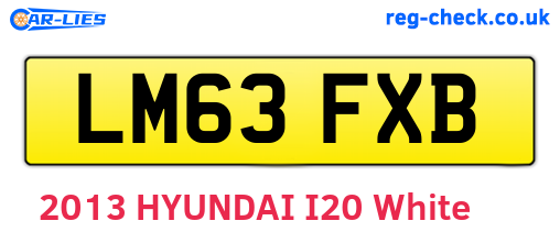 LM63FXB are the vehicle registration plates.