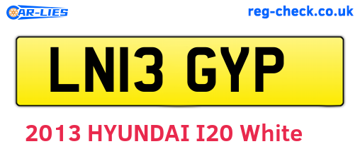 LN13GYP are the vehicle registration plates.