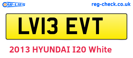 LV13EVT are the vehicle registration plates.