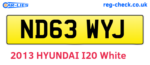 ND63WYJ are the vehicle registration plates.