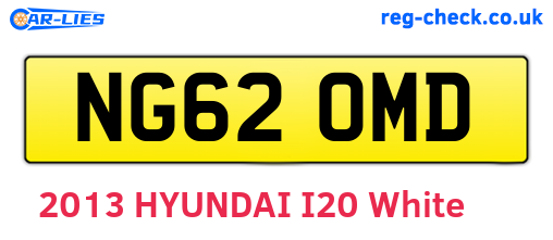 NG62OMD are the vehicle registration plates.