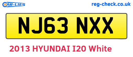 NJ63NXX are the vehicle registration plates.