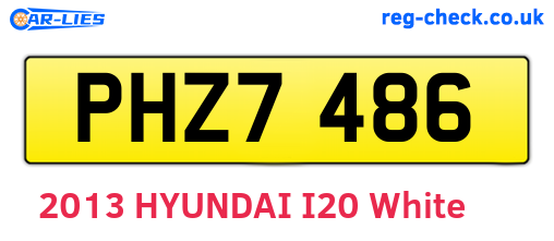 PHZ7486 are the vehicle registration plates.