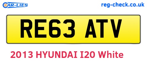 RE63ATV are the vehicle registration plates.