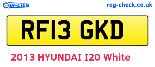 RF13GKD are the vehicle registration plates.