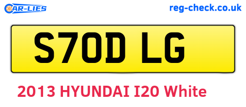 S70DLG are the vehicle registration plates.