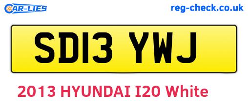 SD13YWJ are the vehicle registration plates.