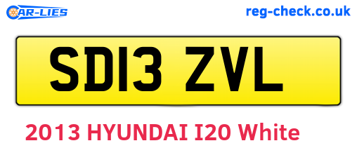 SD13ZVL are the vehicle registration plates.