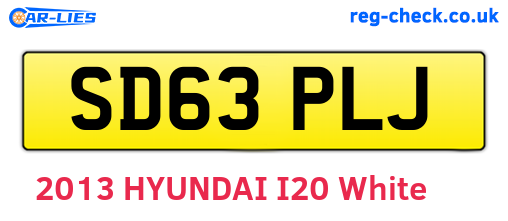 SD63PLJ are the vehicle registration plates.