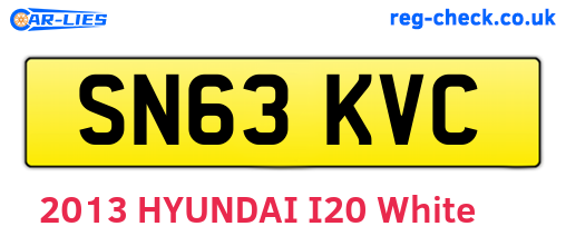 SN63KVC are the vehicle registration plates.