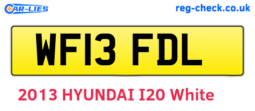 WF13FDL are the vehicle registration plates.
