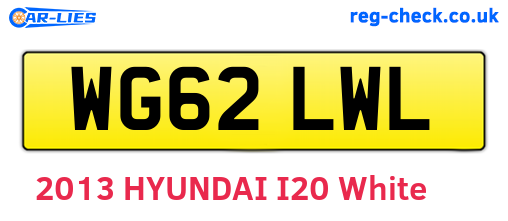 WG62LWL are the vehicle registration plates.