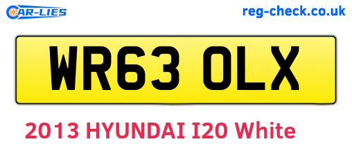 WR63OLX are the vehicle registration plates.
