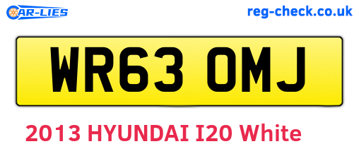 WR63OMJ are the vehicle registration plates.