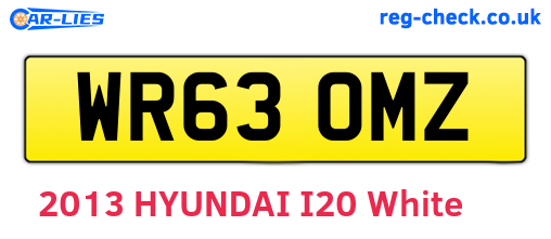 WR63OMZ are the vehicle registration plates.
