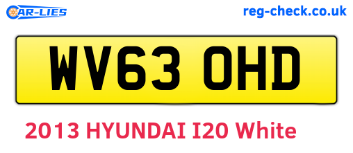 WV63OHD are the vehicle registration plates.