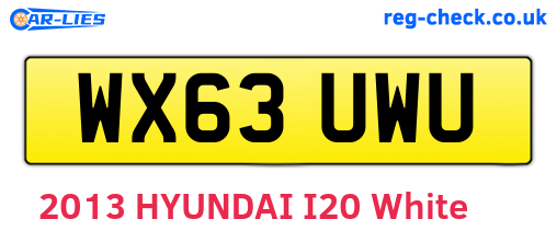 WX63UWU are the vehicle registration plates.