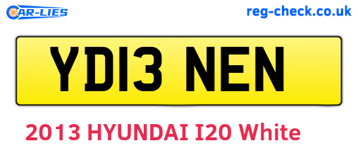 YD13NEN are the vehicle registration plates.