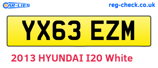 YX63EZM are the vehicle registration plates.