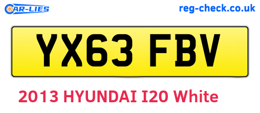 YX63FBV are the vehicle registration plates.