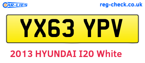 YX63YPV are the vehicle registration plates.