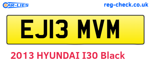 EJ13MVM are the vehicle registration plates.