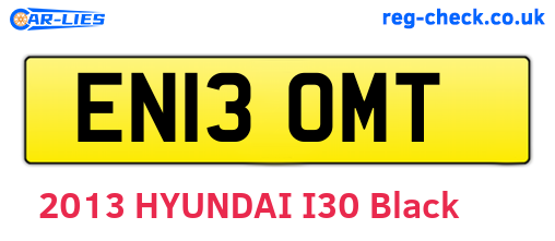 EN13OMT are the vehicle registration plates.