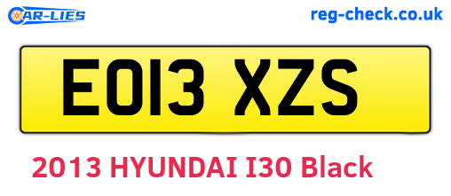 EO13XZS are the vehicle registration plates.