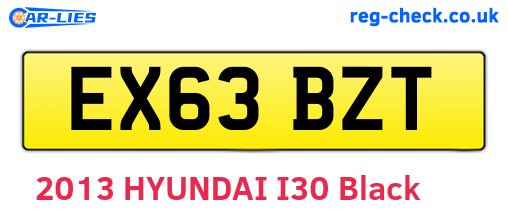 EX63BZT are the vehicle registration plates.