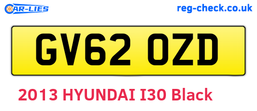 GV62OZD are the vehicle registration plates.