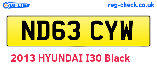 ND63CYW are the vehicle registration plates.
