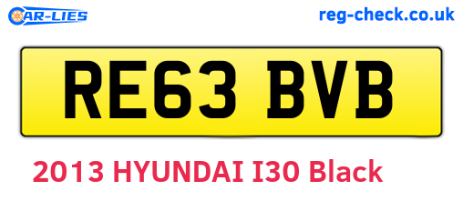 RE63BVB are the vehicle registration plates.