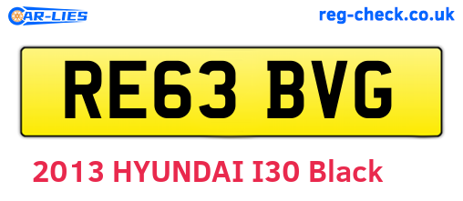 RE63BVG are the vehicle registration plates.