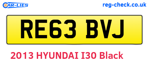 RE63BVJ are the vehicle registration plates.