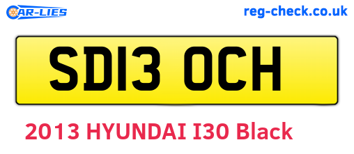 SD13OCH are the vehicle registration plates.