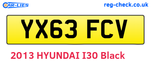 YX63FCV are the vehicle registration plates.